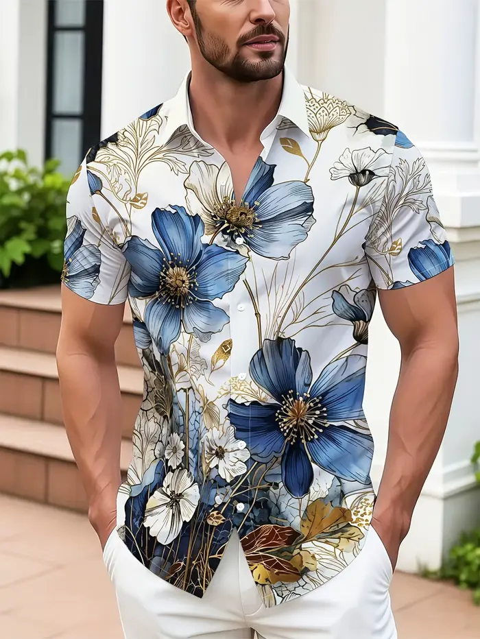 Chemise à manches courtes pour homme