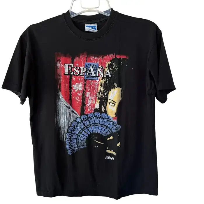 T-shirt noir Safon España Flamenco Gr L