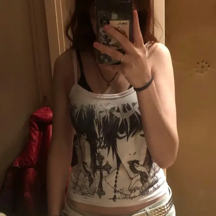 Vêtements féminins Grunge Goth Sexy Crop Tops pour femmes
