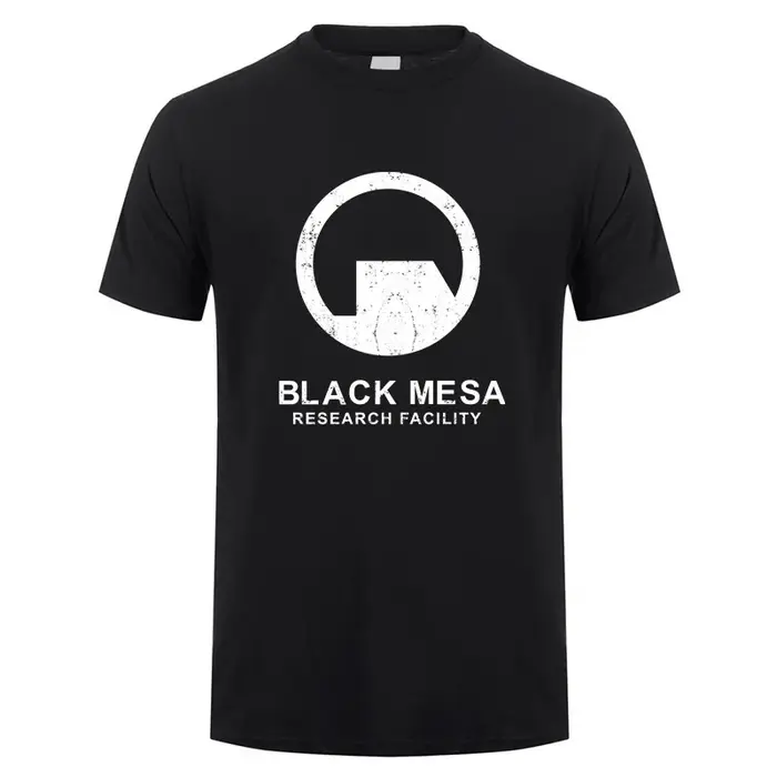 Noir Mesa établissement de recherche t-shirt graphique hommes coton Streetwear à manches courtes t-shirts