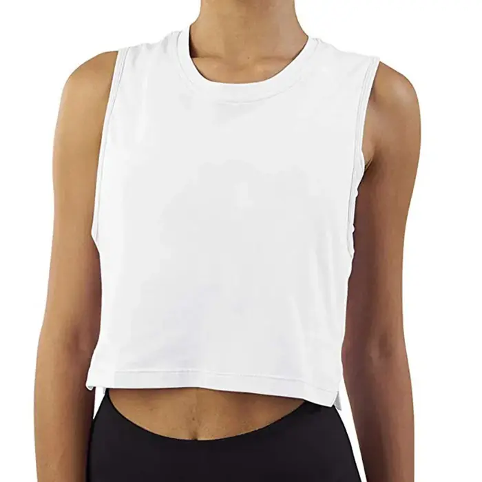 T-shirt de yoga en coton à manches courtes pour femmes