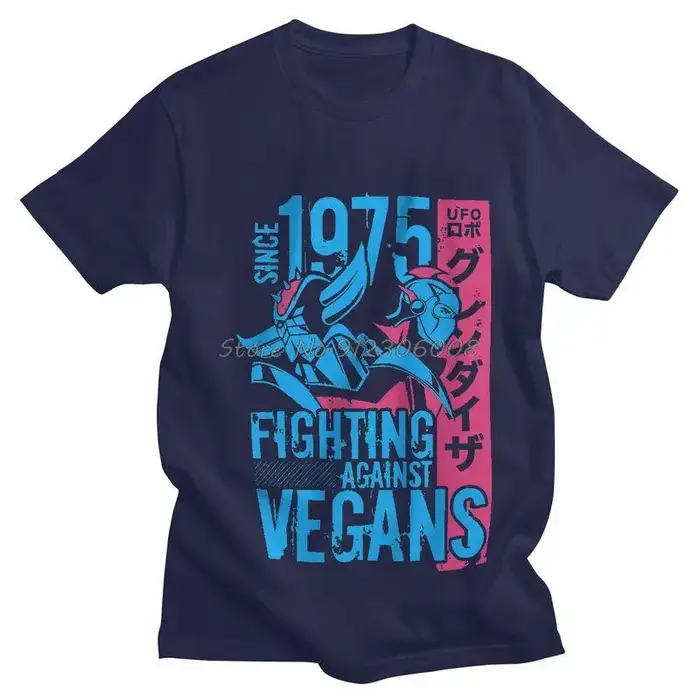 Grendizer Vegan T-shirt foncé hommes graphique