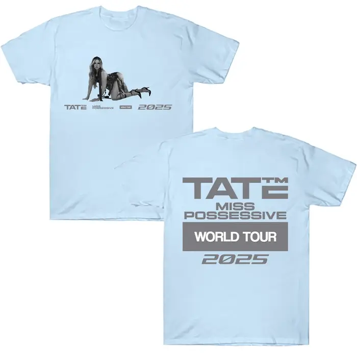 Tate McRae Miss Possessive 2025 World Tour Tee Hommes Femmes Vêtements Coton Manches Courtes T-shirts D'été T-shirt Y2K Hauts Fans Cadeau