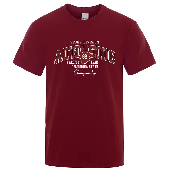 Athlétique 82 équipe universitaire californie état hommes T-Shirt été Streetwear décontracté marque