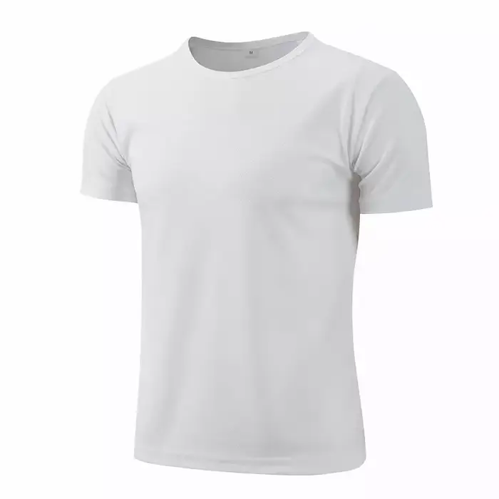 Sublimation blanc séchage rapide T-shirt été homme unisexe col rond manches courtes
