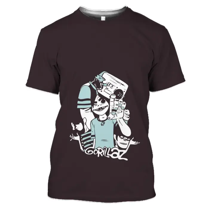 Groupe de Rock Gorillaz t-shirt enfant mode surdimensionné