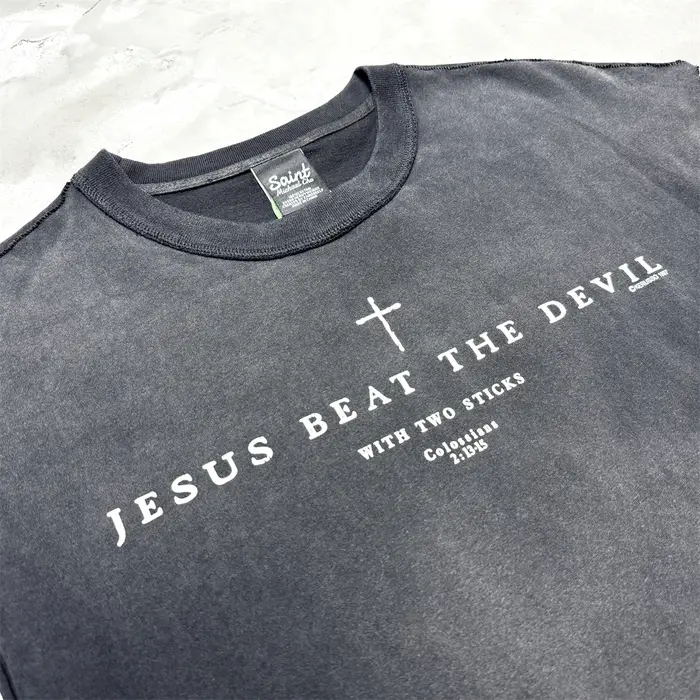 Sans manches Saint trou lavé T-shirt hommes femmes meilleure qualité hauts