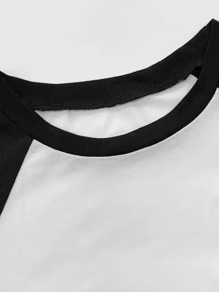 T-Shirt drôle avec lettres de chat imprimées, col rond, haut décontracté à manches courtes pour prin