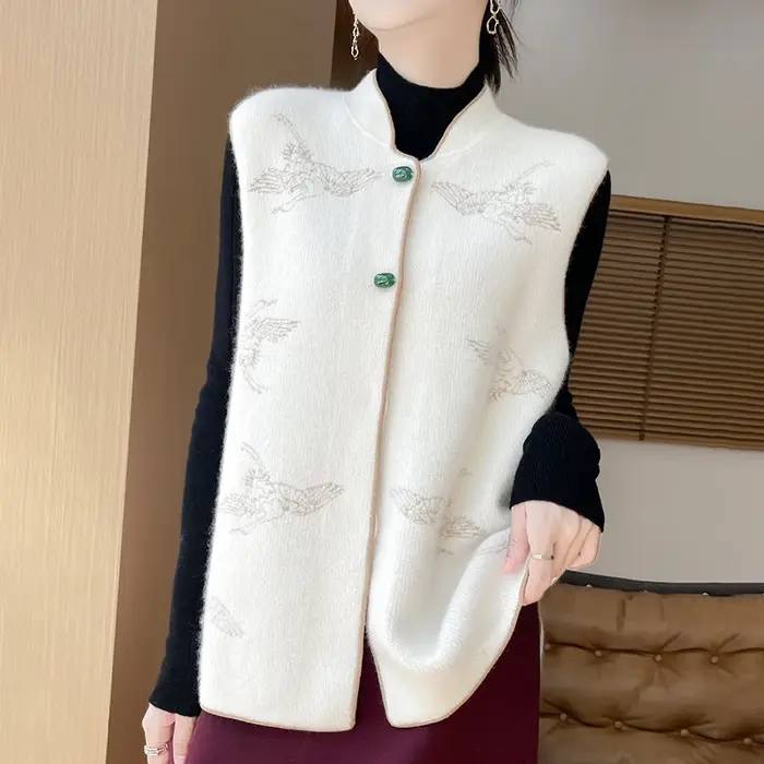 Gilet sans manches en laine Pure pour femme