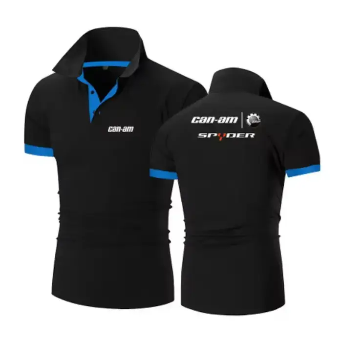 Nouveau Polo Homme Tendance 2026 Couleur Unie Can-Am Team Motorcycles Manches Courtes Polo d'Été Str