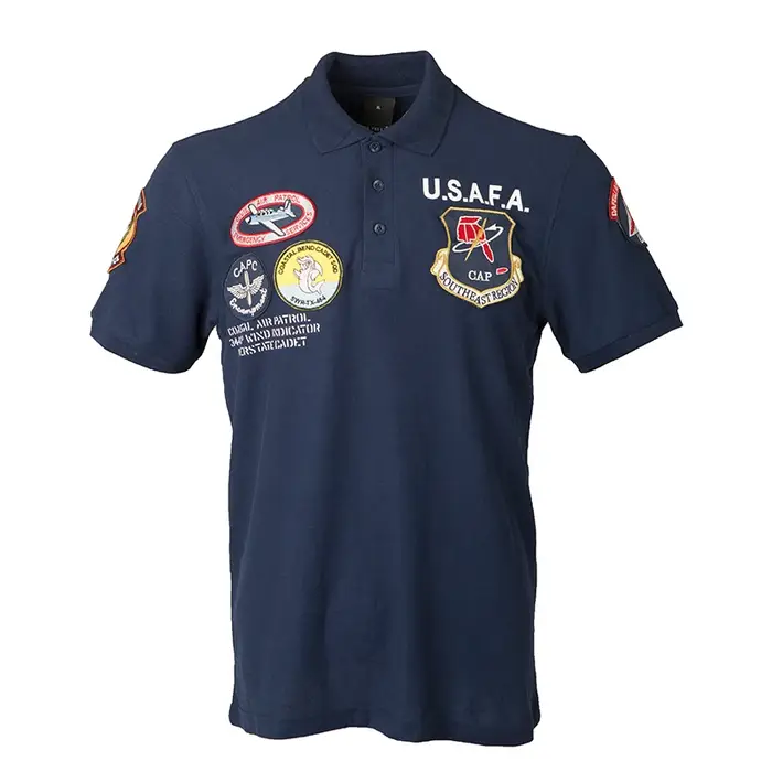 2025 vintage USAFA top gun polo hommes vêtements marques été à manches courtes militaire air force un top gun armée USN MA1 USMC