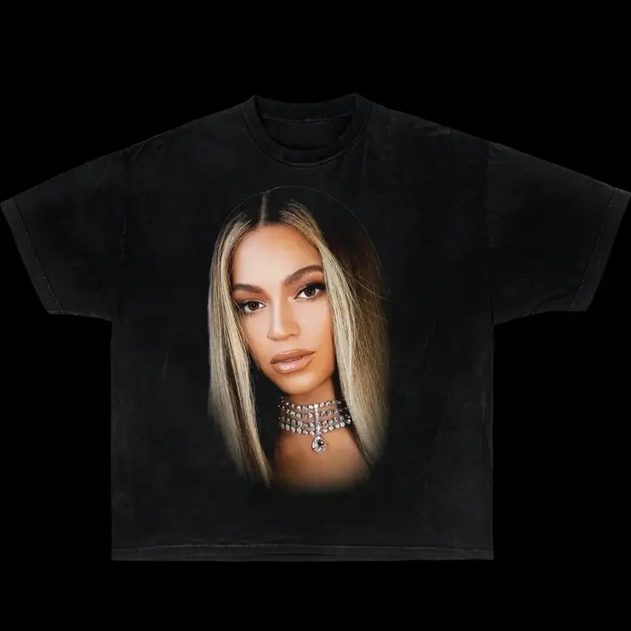 T-shirts de chanteur américain Beyonce Face Boxy imprimé graphique T-shirts Vintage chaud surdimensi