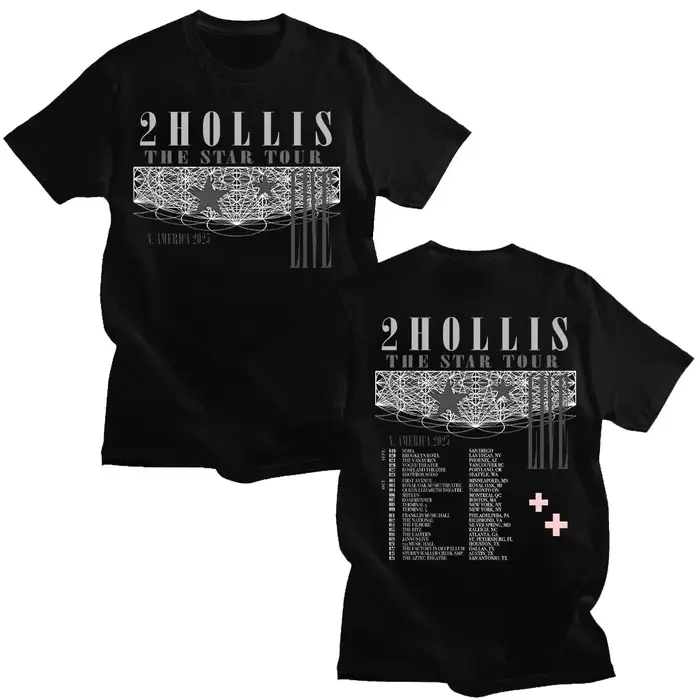 2Hollis The Star Tour 2025 T-shirt coton à manches courtes femmes hommes mode T-shirt style décontra