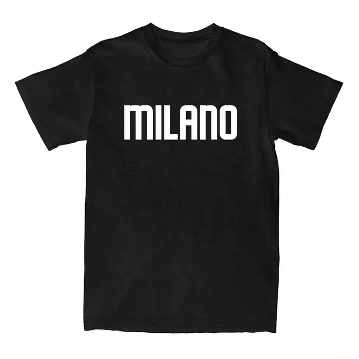 T-shirt imprimé Milano City pour hommes et femmes, manches courtes, coton, col rond, t-shirts doux, 