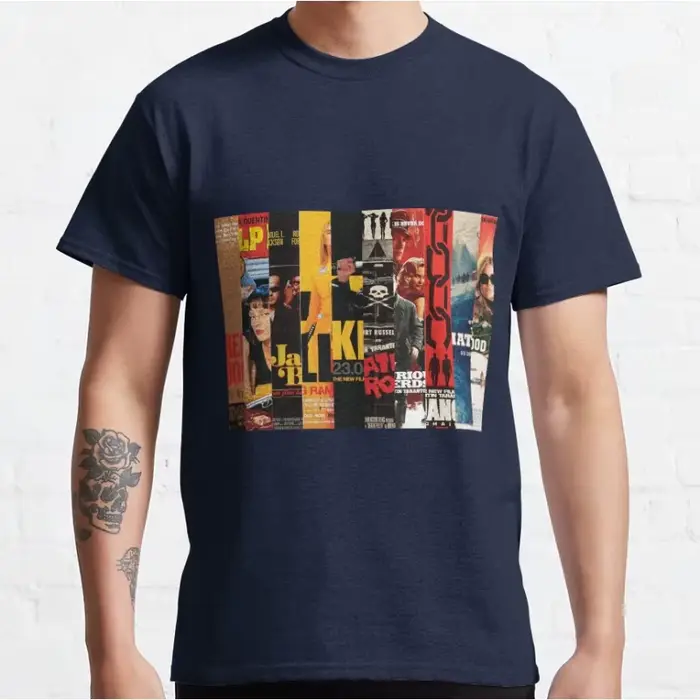 Tarantino Ten 80s film vintage Pulp fiction T-shirt à manches courtes et col rond pour hommes grande taille hauts pour adultes S-6xl