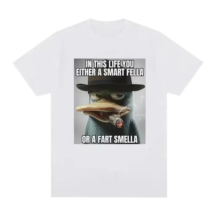 Perry Platypus vous êtes une Fella intelligente ou un sourire de pet T-shirt graphique drôle t-shirts de mode pour hommes et femmes