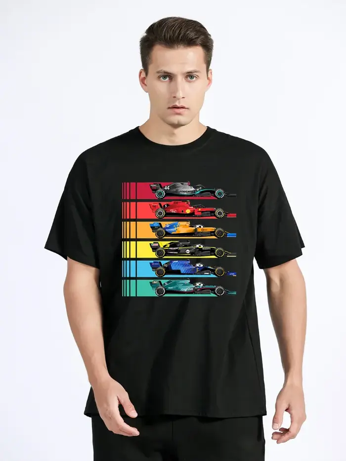 Formule 1 course T-shirt Fans hommes