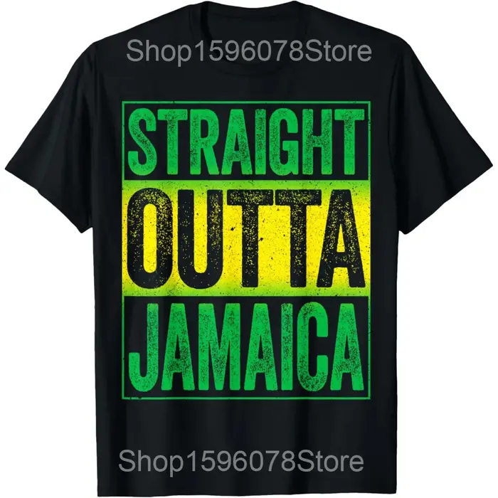 Drôle drapeau de la jamaïque graphique t-shirts hommes femmes pur coton Humor Streetwear t-shirt à manches courtes unisexe vêtements amples