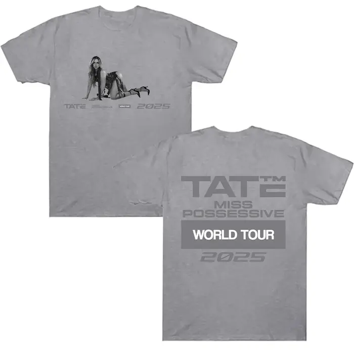 Tate McRae Miss Possessive 2025 World Tour Tee Hommes Femmes Vêtements Coton Manches Courtes T-shirts D'été T-shirt Y2K Hauts Fans Cadeau