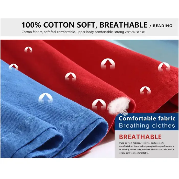 T-shirt col rond 100% coton pour hommes