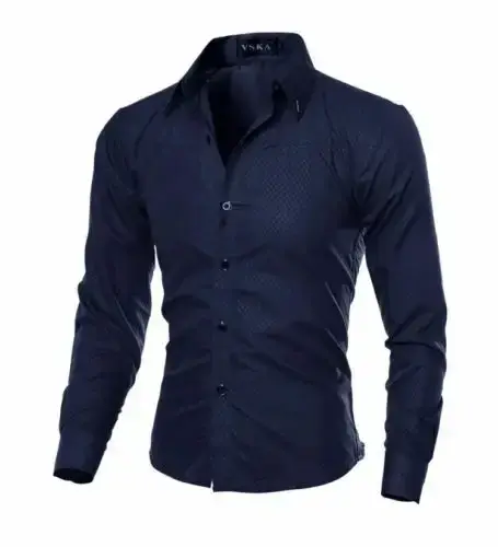 Chemise habillée décontractée de luxe pour homme 2026 – Collection Printemps-Été – Coupe ajustée – C