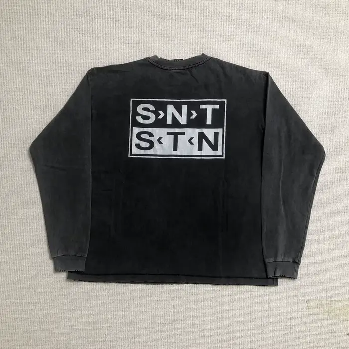 SAINT OF MICHAEL meilleure qualité Streetwear Vintage manches longues t-shirt décontracté ample surdimensionné 100%
