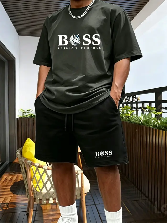 Ensemble sportif deux pièces pour homme : T-shirt à manches courtes et short – Tenue de sport pour la course et le fitness – Promotion estivale – Nouveauté très demandée