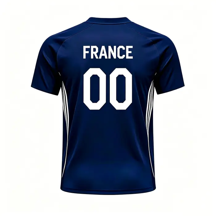 Maillot de football imprimé drapeau français 2026