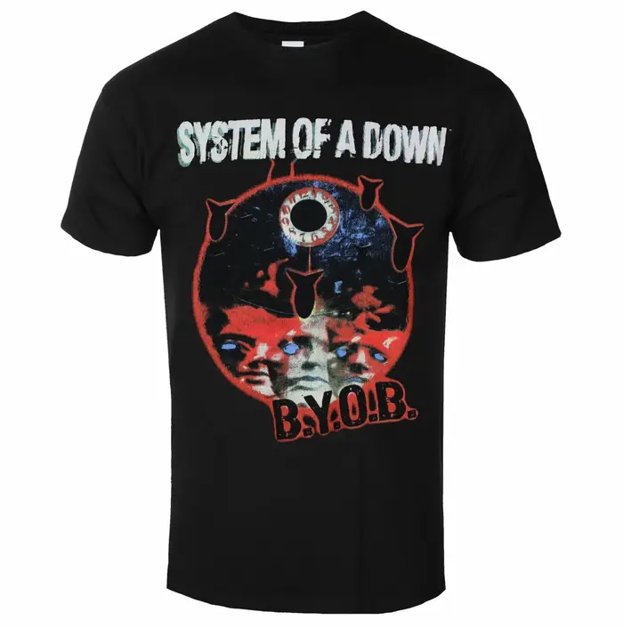 System Of A Down -BYOB T-shirt à motif classique imprimé, mode d'été, T-shirt en coton pour hommes e