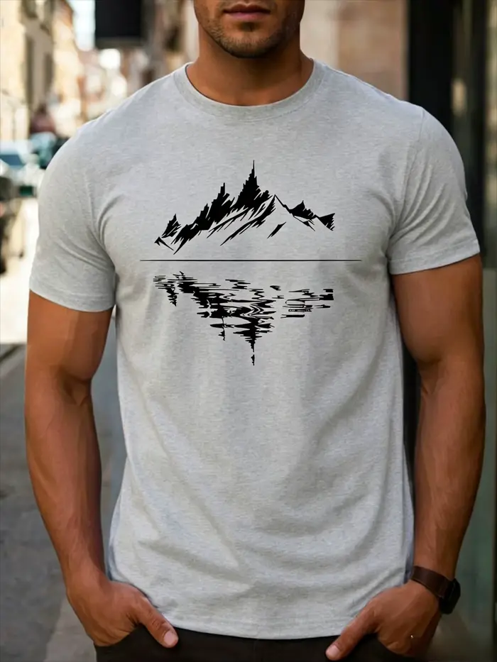 T-shirt décontracté pour homme de style américain rétro - Tendance été 100% coton pur