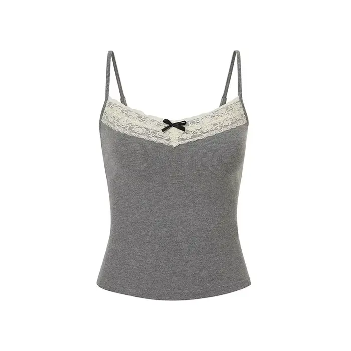 Débardeurs Camisole Sexy pour Femmes avec Nœud