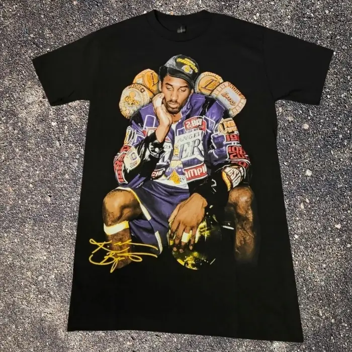 Kobe Bryant championnat anneau basket-ball graphique T-Shirt hommes femmes T-Shirt été Vintage mode 