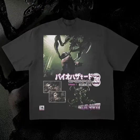 T-shirt Resident Evil Biohazard 3 en coton à manches courtes