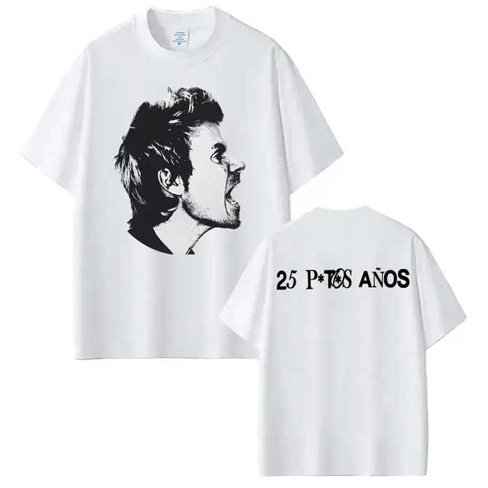 Dani Martín Concierto 25 ans Album T-shirts hommes femmes Vintage haute rue Hip Hop t-shirt 100% coton à manches courtes