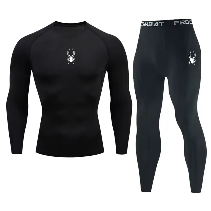 T-shirt de Compression de gymnastique pour hommes, manches longues, costume de Fitness, vêtements de