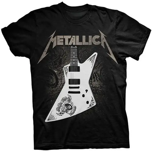 T-shirt en coton avec image de groupe Metallica, Streetwear d'été pour hommes et femmes