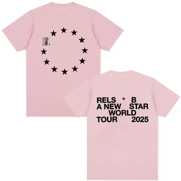 Rels B A New Star World Tour 2025 Merch T-shirt hommes femmes vêtements Hip Hop T-shirts coton décontracté Harajuku