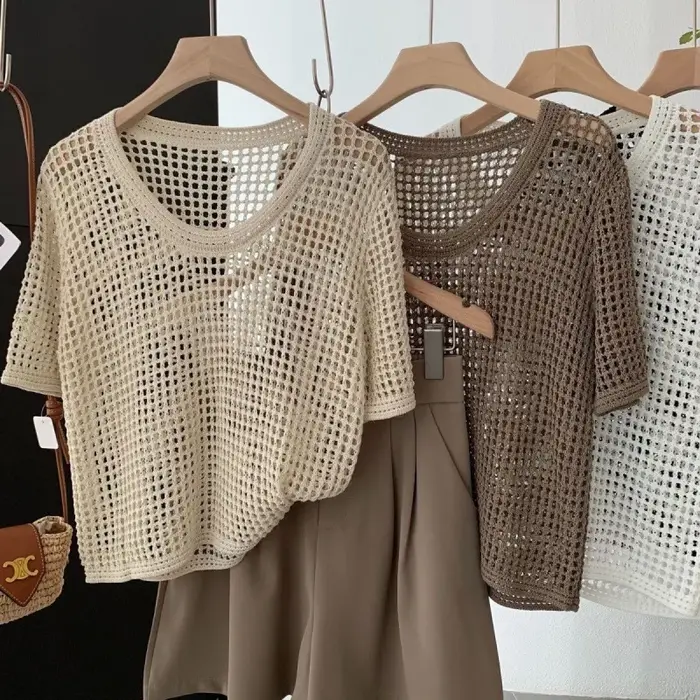 T-shirt en tricot pour femme