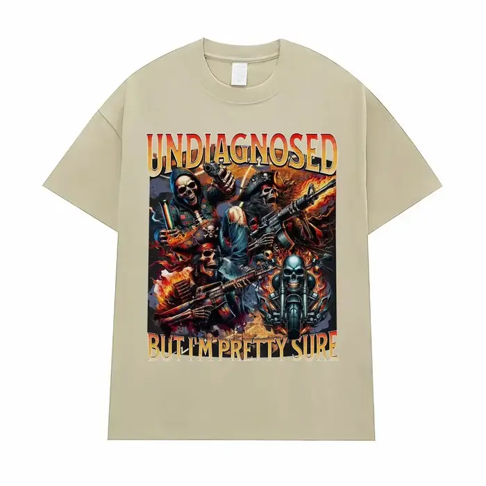 Indiagnostic mais je suis assez sûr Meme t-shirts drôle autisme squelette