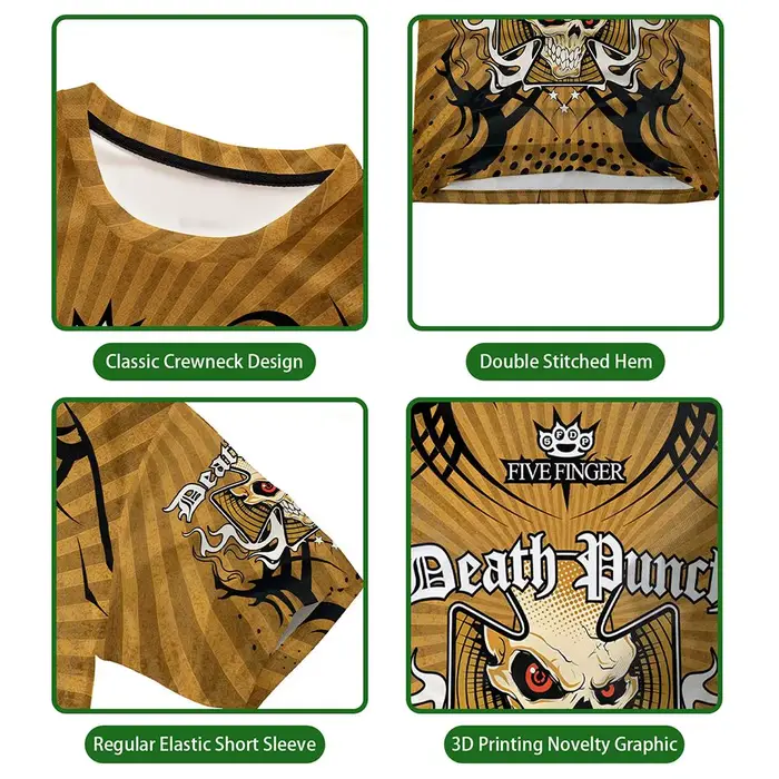 T-shirt tendance Street pour les fans de 5FDP Five Finger Death Punch