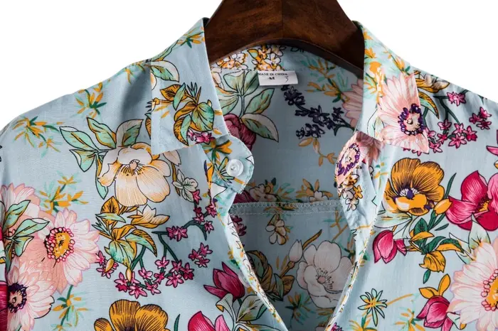 Chemise Hawaïenne en Coton et Lin group pour Homme