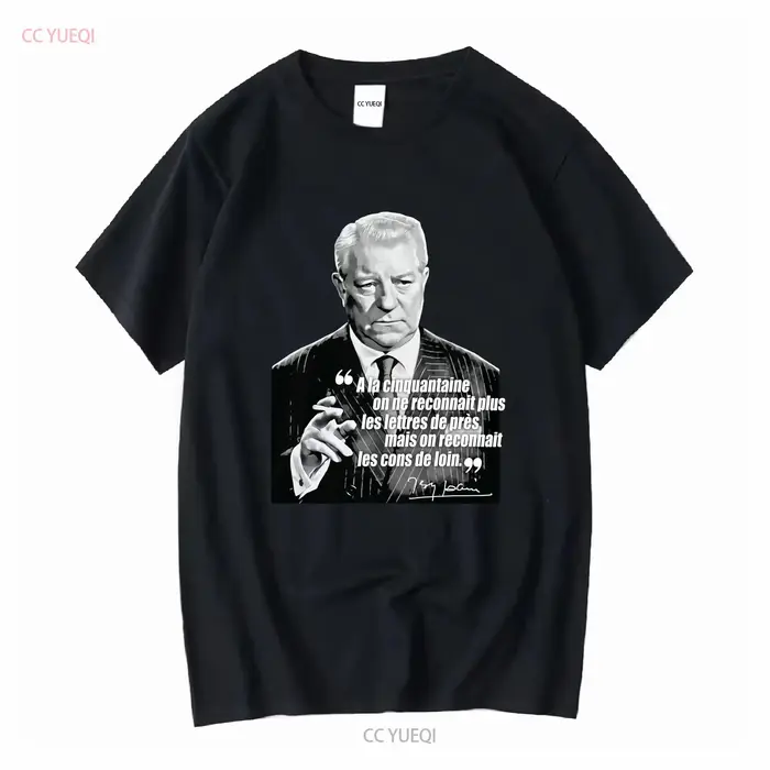 T-shirt 50e anniversaire en coton pour homme, humoristique, acteur français, culte du cinéma, idée c