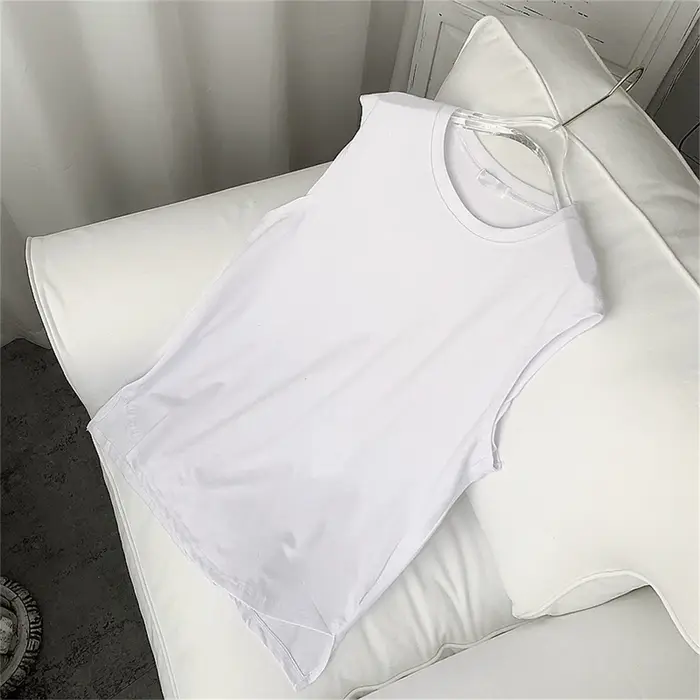 Débardeur sans manches à col rond pour hommes, couleur unie, décontracté, absorbant l'humidité, séch