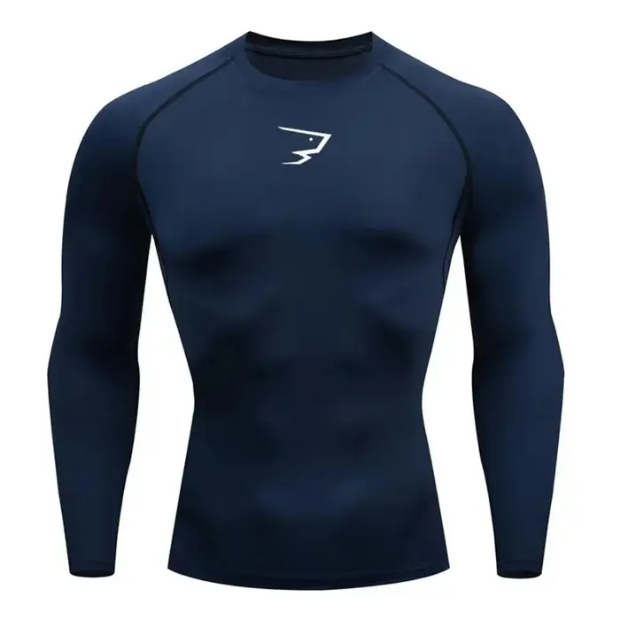 T-shirt de fitness à manches longues pour hommes