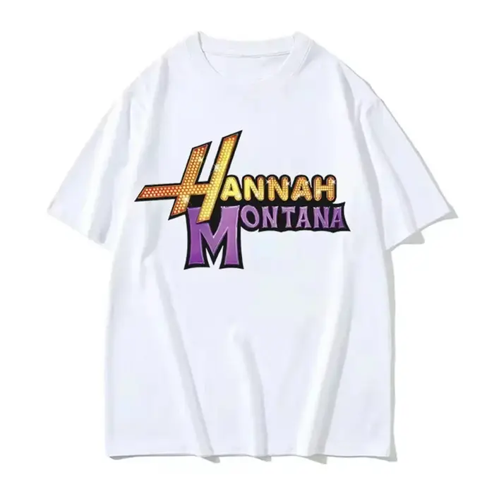 T-shirt graphique Hannah Montana pour femmes, Streetwear drôle pour filles, Vêtements japonais, Styl