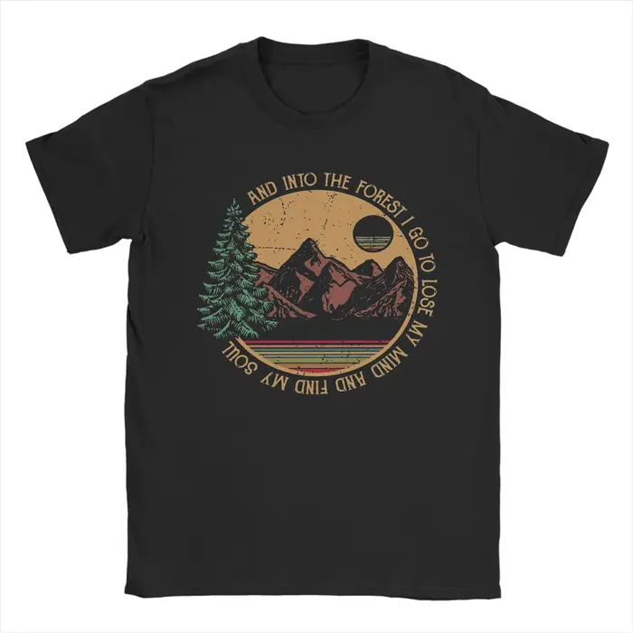 Chemise de randonnée en forêt – T-shirt avec citation de nature inspirante pour camping-cars