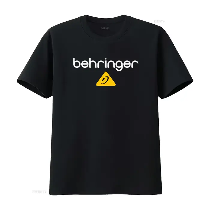 T-shirt en coton épais pour homme avec logo Behringer, élégant et confortable pour les passionnés de