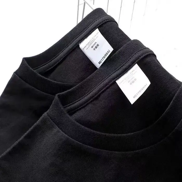 T-shirts pour hommes et femmes 300G lourd gris-violet col rond