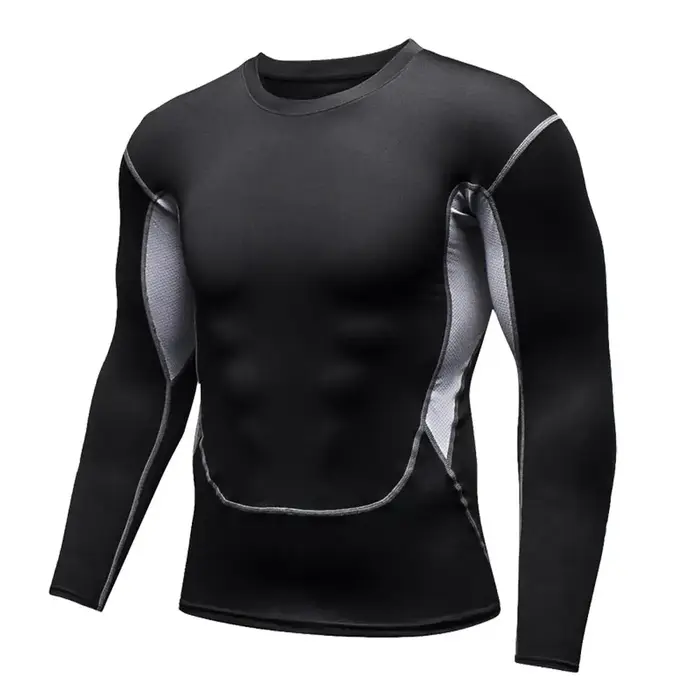 Chemise de Compression à séchage rapide moto T-Shirt serré hommes salle de sport Fitness T