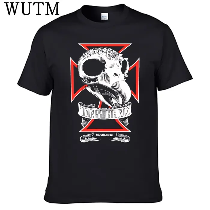 T-shirt pour hommes, 100% coton, Tony Hawk